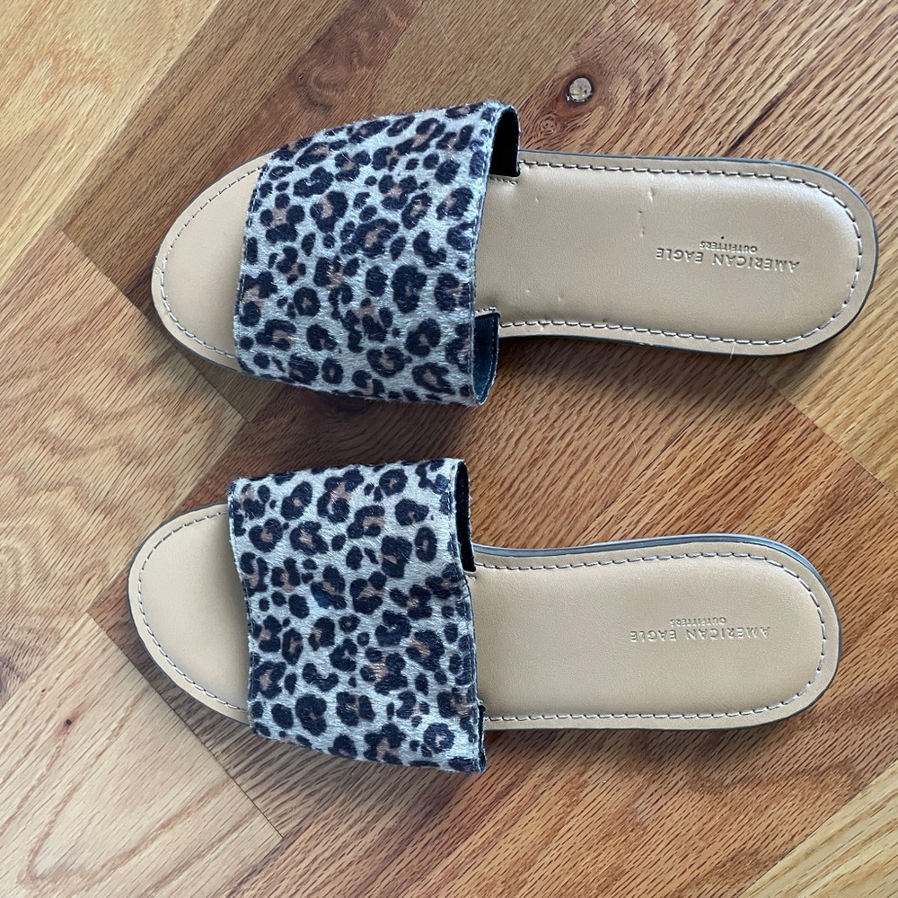 American Eagle Cheetah Slides